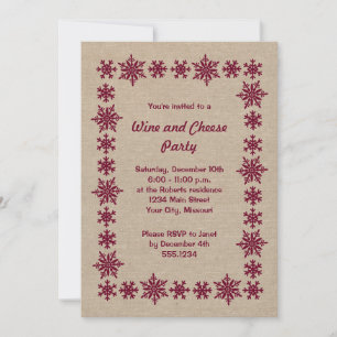 Holiday Wine and Cheese Party Invitations