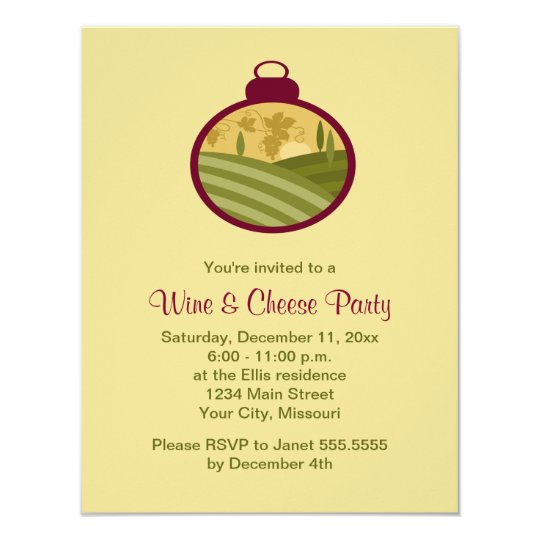 Wine And Cheese Invitations Christmas 3