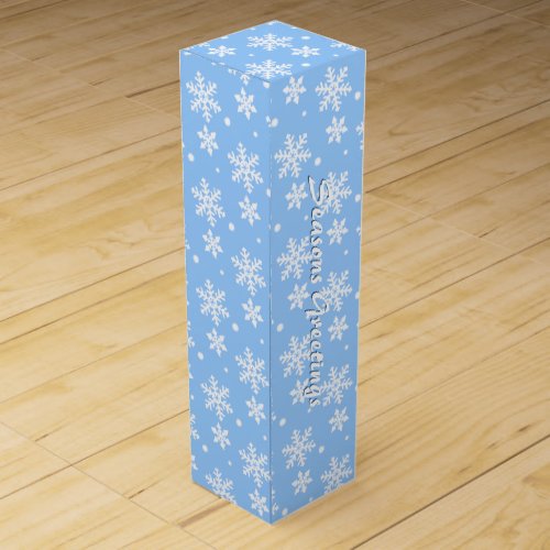 Holiday Wine Box Custom Christmas Snowflake Box