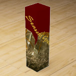 Holiday Wine Box Nonsecular Custom Christmas Box<br><div class="desc">Holiday Wine Box Personalized Nonsecular Festive Gold Wine Boxes Beautiful Winter Holiday Gift Boxes Jewelry Boxes Keepsake Nondenominational Holiday Wine Boxes Customizable Gold Presents Boxes Gifts Mementos for Men, Women, Boys, Girls Click "Customize" to Add More Text Choose Fonts and Custom Colors Personalized Christmas Wine Boxes for Friends Family Nonsecular...</div>