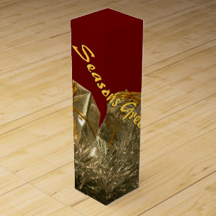 Holiday Wine Box Nonsecular Custom Christmas Box