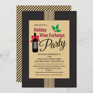 Holiday Wine Exchange Party Invite