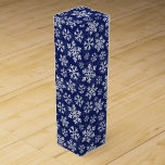 Holiday Wine Gift Box<br><div class="desc">This wine gift box is shown in a festive Christmas holiday snowflakes print.
Color Midnight
Customize this box or buy as is.</div>
