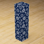 Holiday Wine Gift Box<br><div class="desc">This wine gift box is shown in a festive Christmas holiday snowflakes print.
Color Midnight
Customize this box or buy as is.</div>
