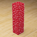 Holiday Wine Gift Box<br><div class="desc">This wine gift box is shown in a festive Christmas holiday red and white Ho Ho Ho snowflakes print.
Customize this box or buy as is.</div>