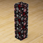 Holiday Wine Gift Box<br><div class="desc">This wine gift box is shown in a festive Christmas holiday snowflakes print.
Color Black Multi
Customize this box or buy as is.</div>
