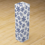 Holiday Wine Gift Box<br><div class="desc">This wine gift box is shown in a festive Christmas holiday snowflakes print.
Customize this box or buy as is.</div>