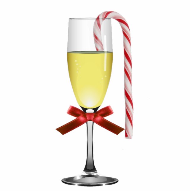 Holiday Wine Glass Ornament (Front)