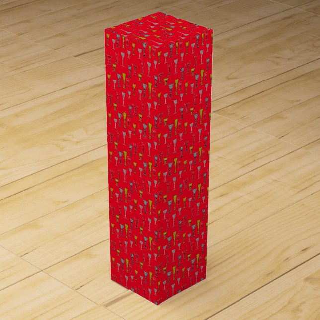 Holiday Wine Glass Pattern Box (Front)