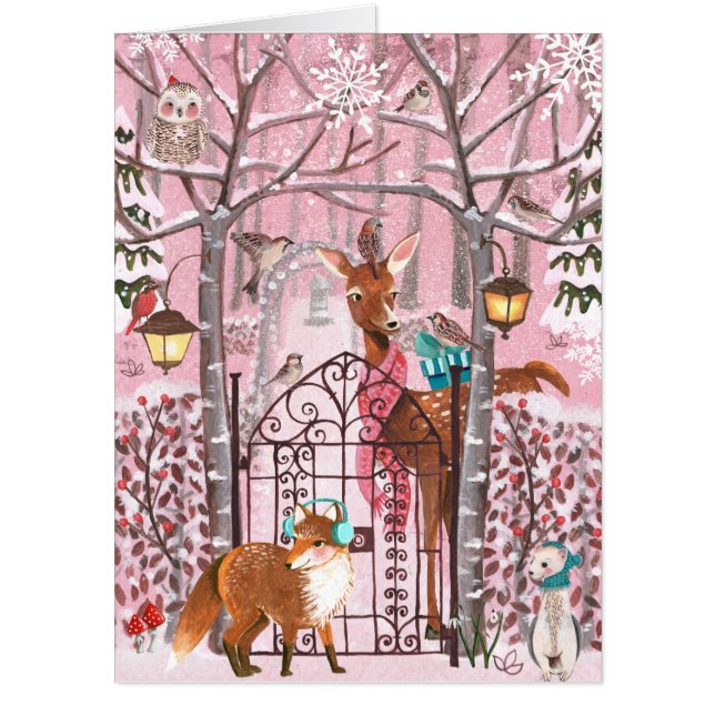Holiday | Winter Animals | Big Greetings Card (Front)