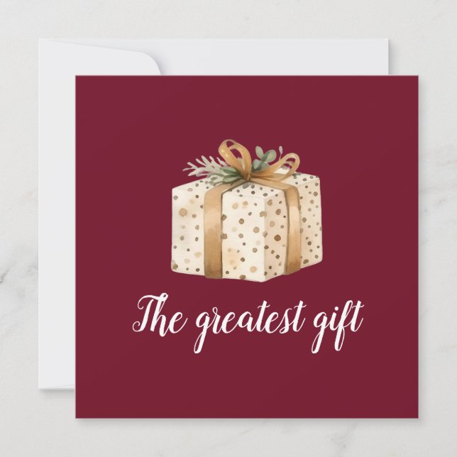  Holiday Winter Baby Birth Announcement (Front)