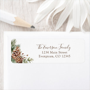 Holiday Winter Return Address Label