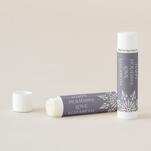 Holiday Winter Snowflake Friend Monogram Lip Balm