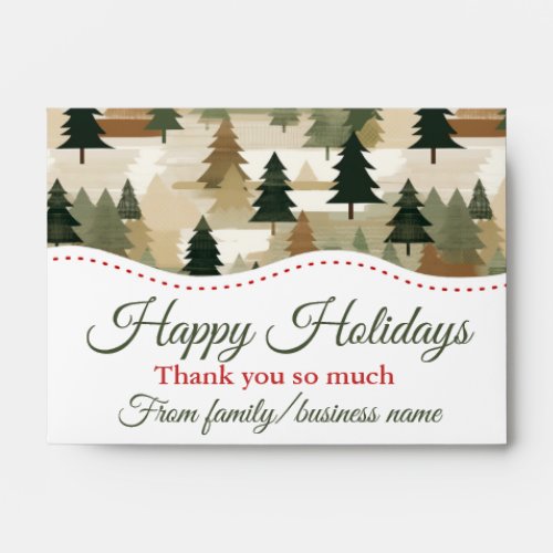 Holiday Winter Tree Cash Money Gift Envelope