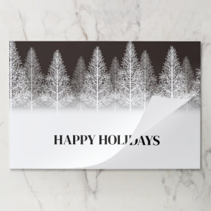 Holiday Winter Trees Paper Placemats