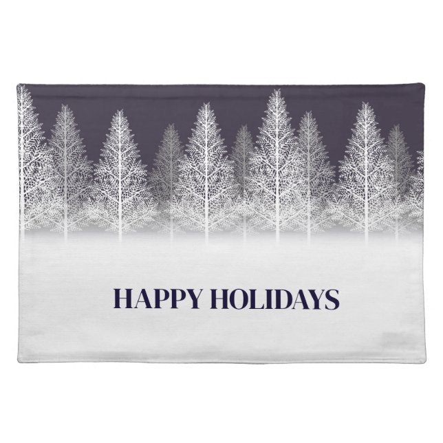 Holiday Winter Trees Placemat (Front)