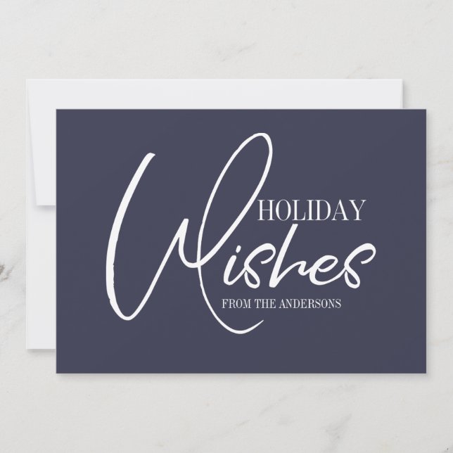 Holiday Wishes Christmas Card (Front)