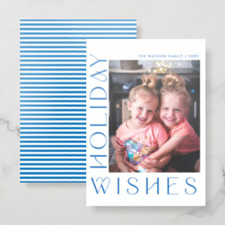 Holiday Wishes Christmas Holiday Photo Letterpress Photo Cards