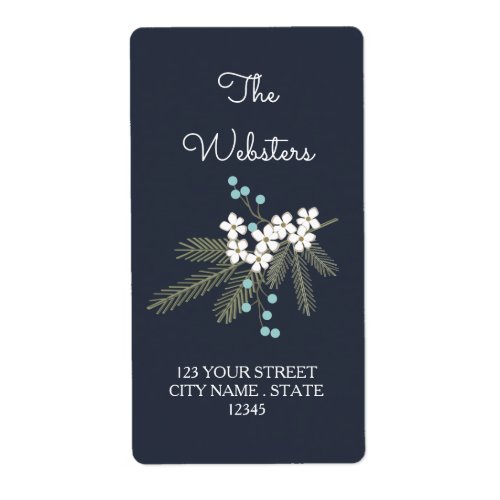 Holiday Wishes Christmas Return Address Label