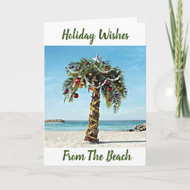 HOLIDAY WISHES FROM ***THE BEACH*** CARD (Front)
