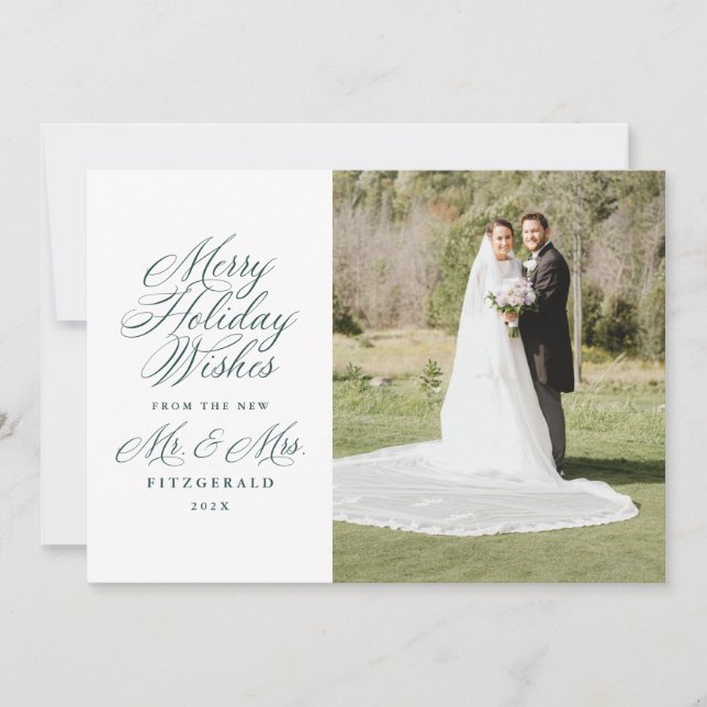 Holiday Wishes from the New Mr. and Mrs. Newlywed (Front)