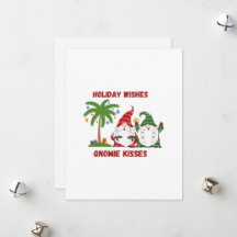 Holiday Wishes, Gnomie Kisses on a