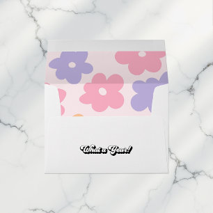 Holiday Wishes Retro Floral “What a Year!” Envelope