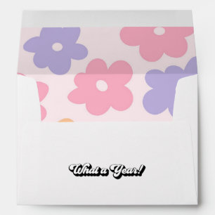 Holiday Wishes Retro Floral “What a Year!” Envelope