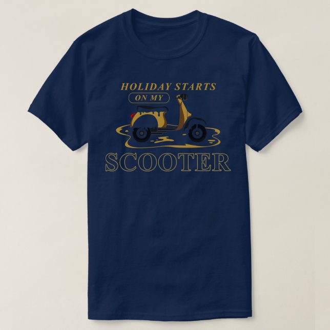 Holiday with Scooter T-Shirt (Design Front)
