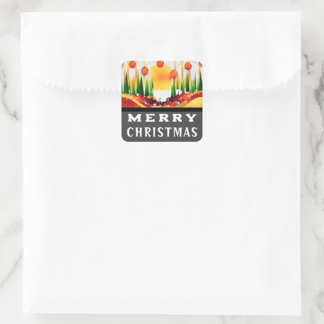 Holiday within the Pines! Square Sticker (Bag)