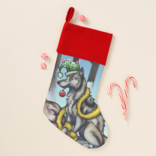 Holiday Wolves Christmas Stocking