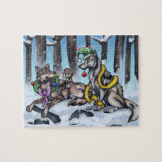 Holiday Wolves Jigsaw Puzzle