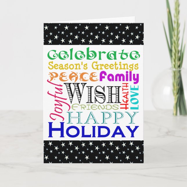 Holiday Word Cloud Card (Front)