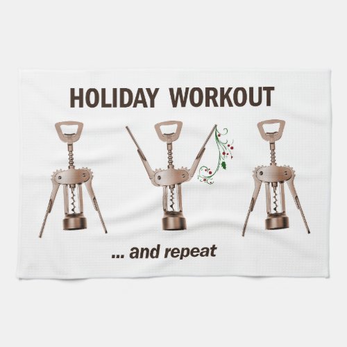Holiday Workout Kitchen Towel