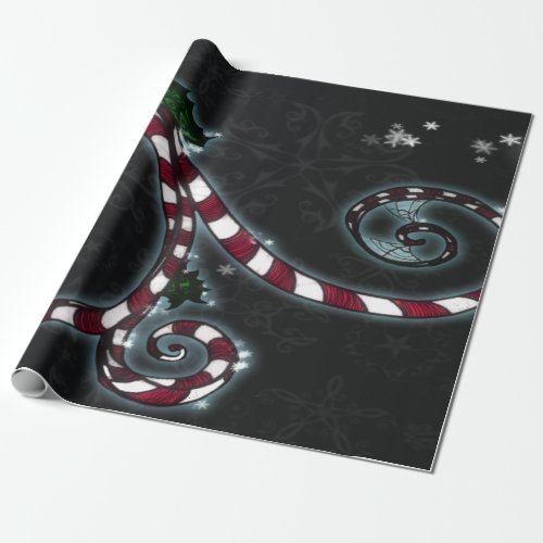 Holiday Wrapping Paper Candy Cane Vine