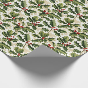 Holiday Wrapping Paper Holly