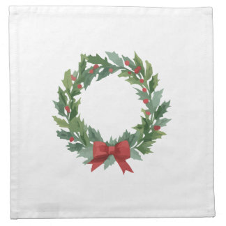 Holiday Wreath by Author Sommer Hamilton  Cloth Napkin