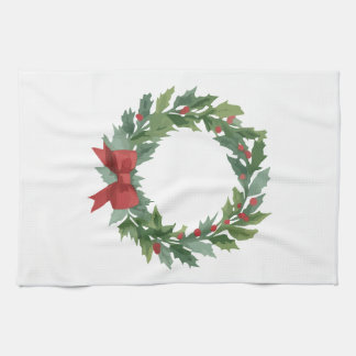 Holiday Wreath by Author Sommer Hamilton  Kitchen Towel