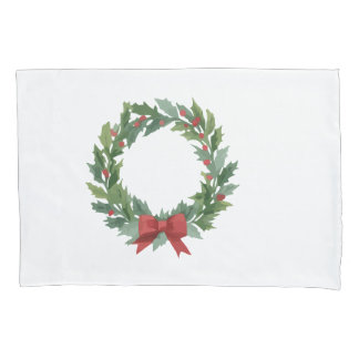 Holiday Wreath by Author Sommer Hamilton  Pillow Case
