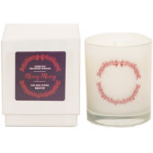 Holiday Wreath Custom Holiday Candle (Front)