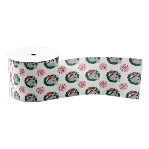 Holiday Wreath Donkey Grosgrain Ribbon