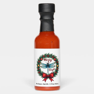 Holiday Wreath Dragonfly Hot Sauces