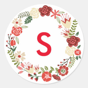 Holiday Wreath Holiday Stickers