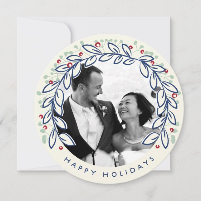 Holiday Wreath Photo Card (Front)