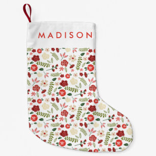 Holiday Wreath Small Christmas Stocking