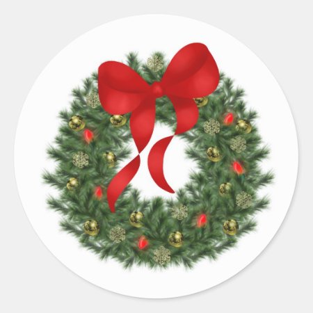 Holiday Wreath Sticker