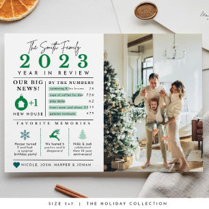 Holiday Year In Review Infographic Christmas Card
