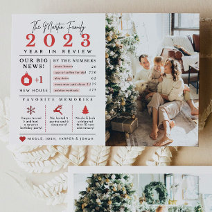 Holiday Year In Review Infographic Christmas Card