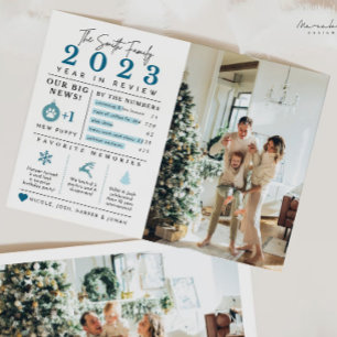 Holiday Year In Review Infographic Christmas Card