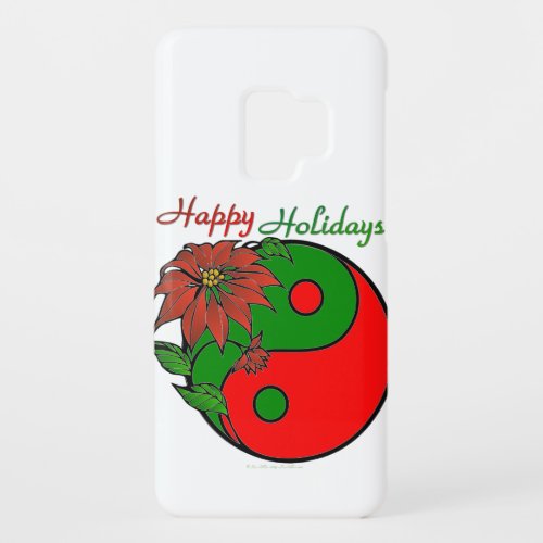 Holiday Yin Yang Poinsettia Green Red Case_Mate Samsung Galaxy S9 Case